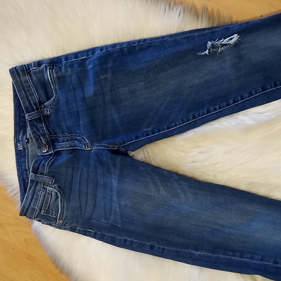 Kut from the Kloth Distressed Skinny Cuffed Jeans-#1388 - Picture 6 of 12